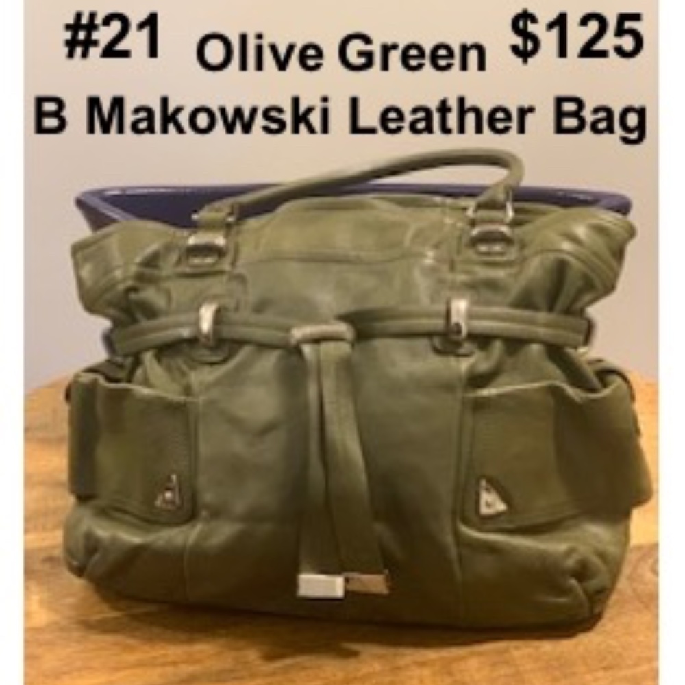 Army Green "b makowski" Shoulder Bag